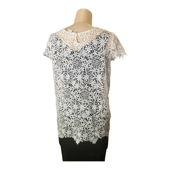Vila Milano boho lace shirt white size L/Xl - Picture 2 of 3
